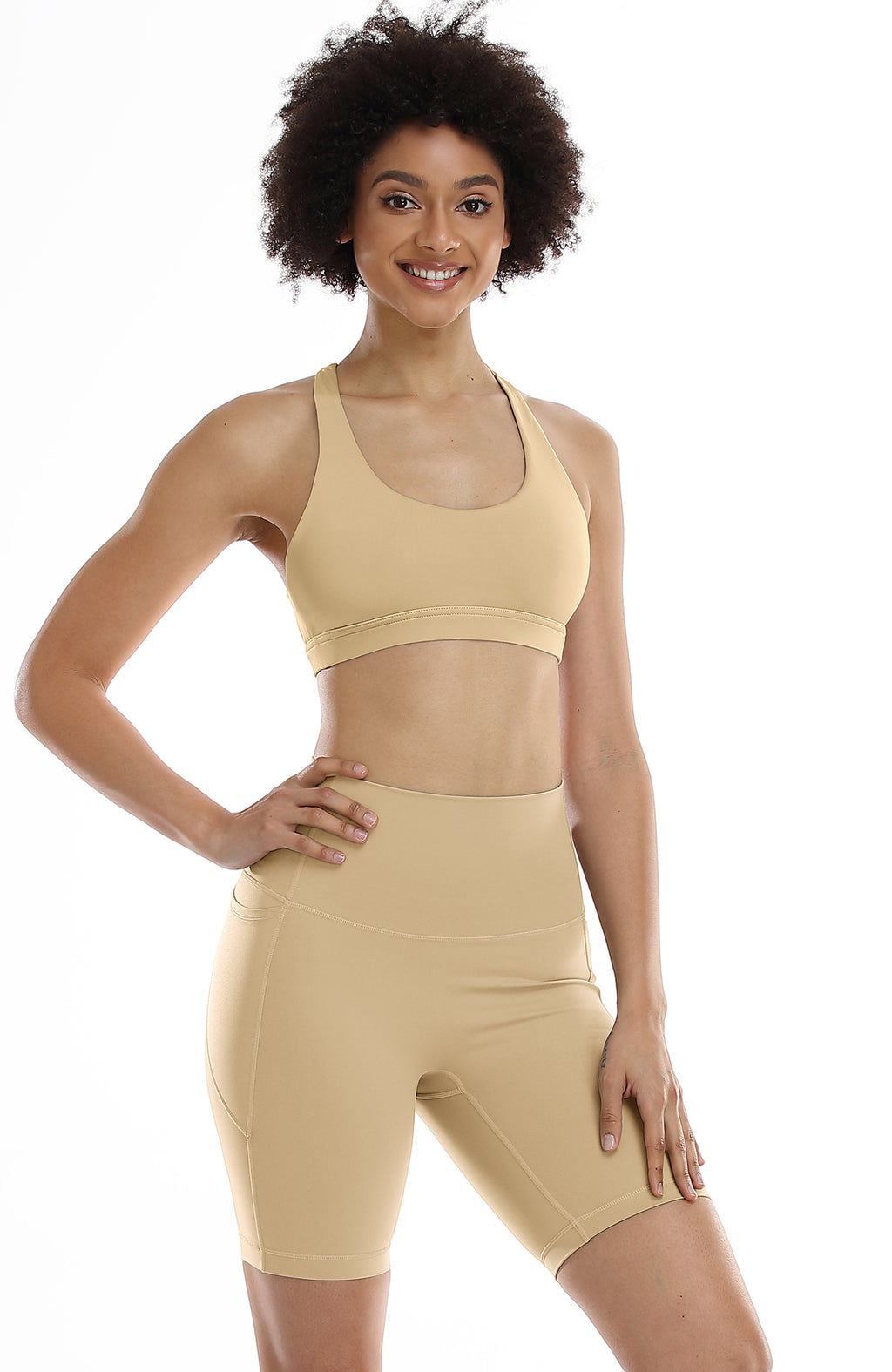 Padded Strappy Sports Bra Yoga Tops Activewear Workout Clothes for Women