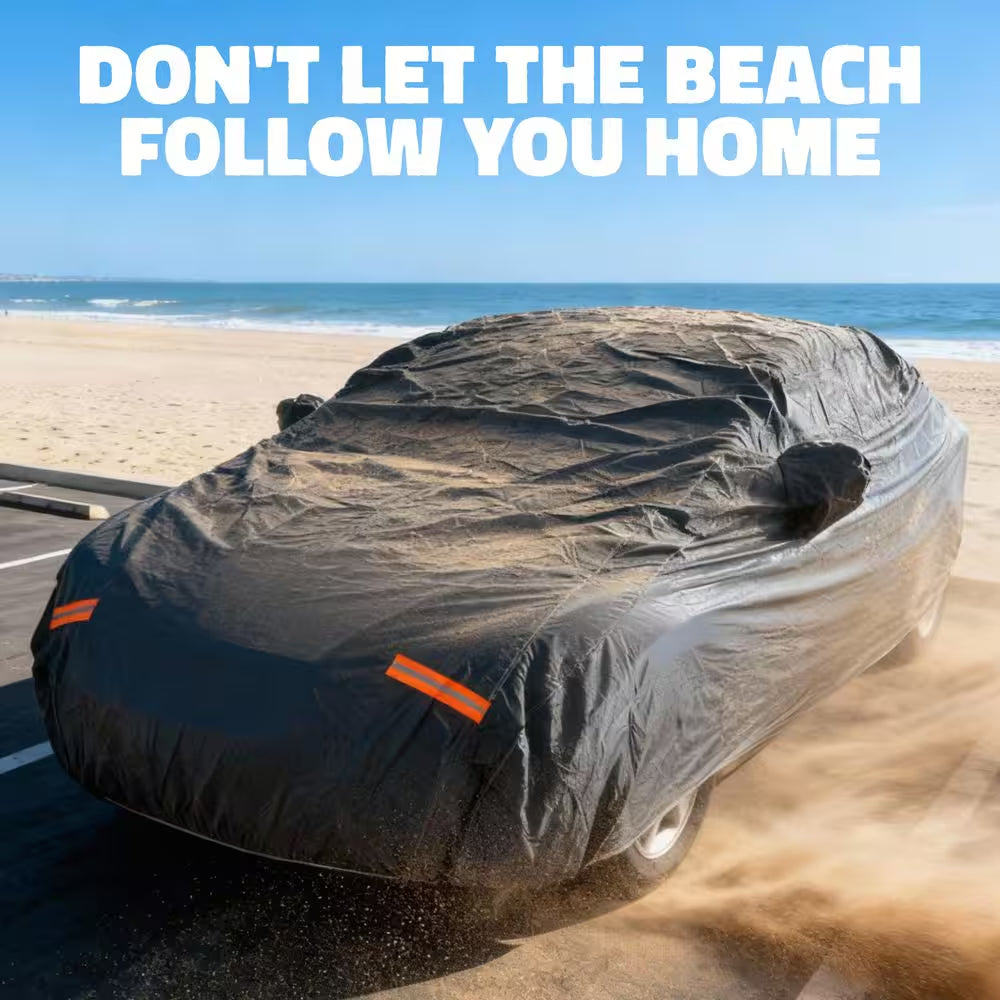 190 In. X 75 In. X 47 In. Extra Thick PVC Cotton Lined Heavy-Duty Sedan Car Cover
