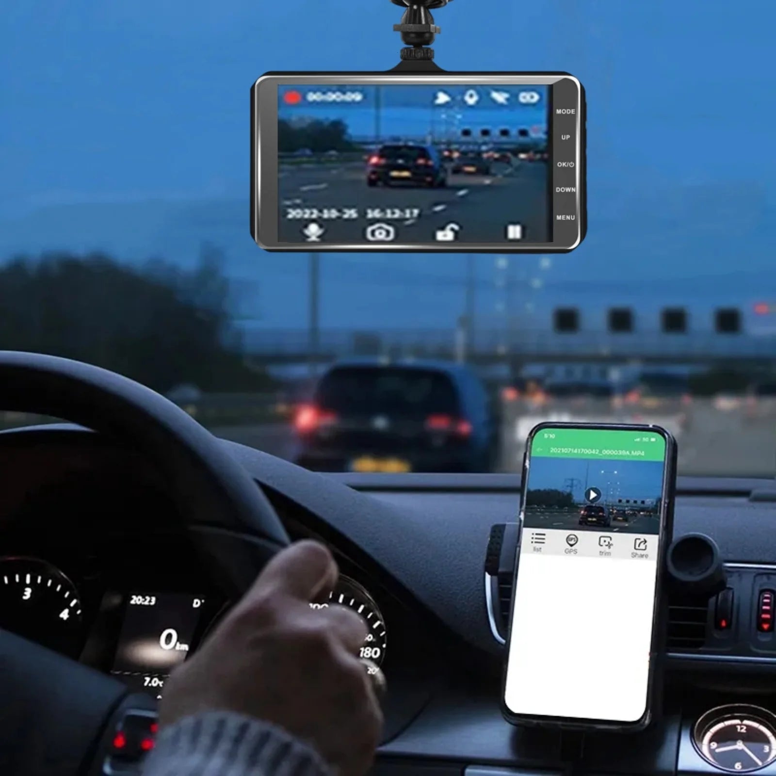 Dash Cam Front and Rear, Harpi Dash Camera for Cars, HD 1080P Backup Camera Driving Hitch Rear View Observation Systems