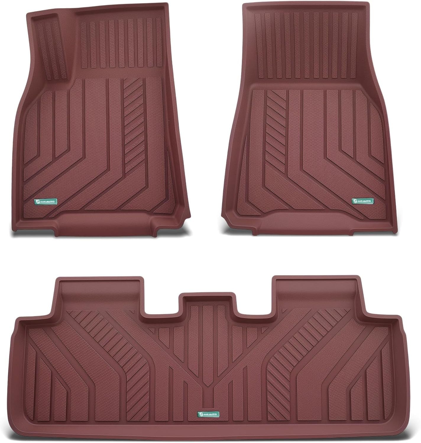 YHTAUTO All-Weather Floor Mats & Cargo Liners for Tesla Model Y (2020-2025) - Set of 6, Black - Perfect Fit for 5-Seat Models (Excludes Juniper)