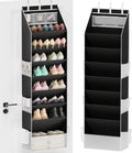 Criusia over the Door Shoe Organizer, Hanging Shoe Storage with Deep Pockets ,Ideal for Sneakers, Heels, Boots, Fits 16-24 Pairs of Shoes, Black