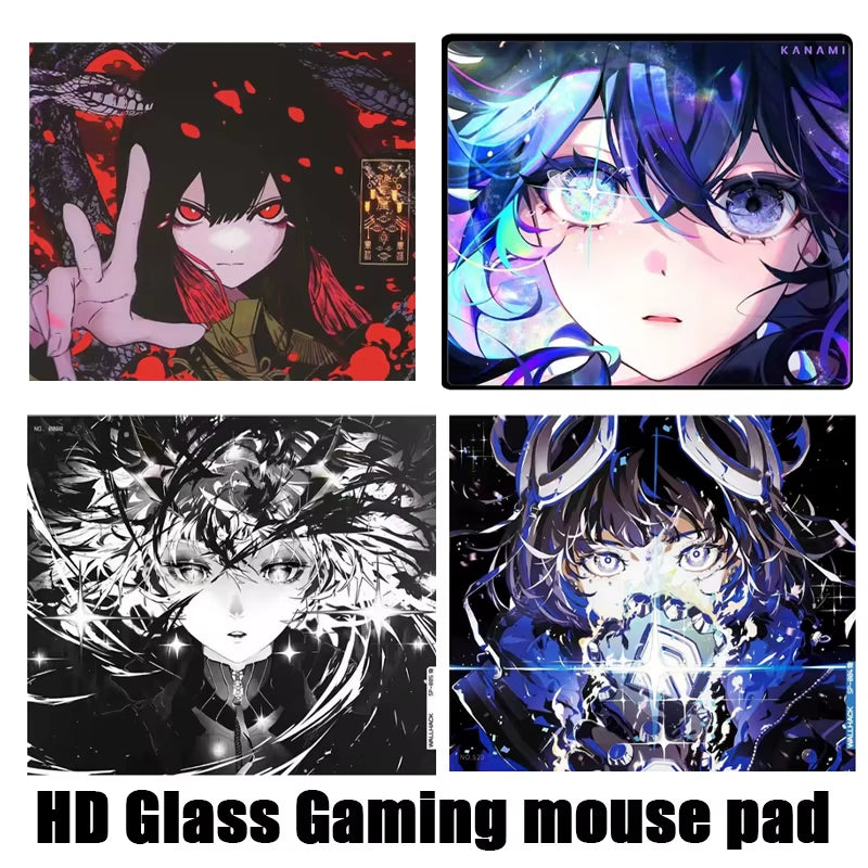 SORA Glass Gaming Mouse Pad - Smooth Frosted Surface for Ultimate Precision - Customizable Desk Mat for FPS and Office Use