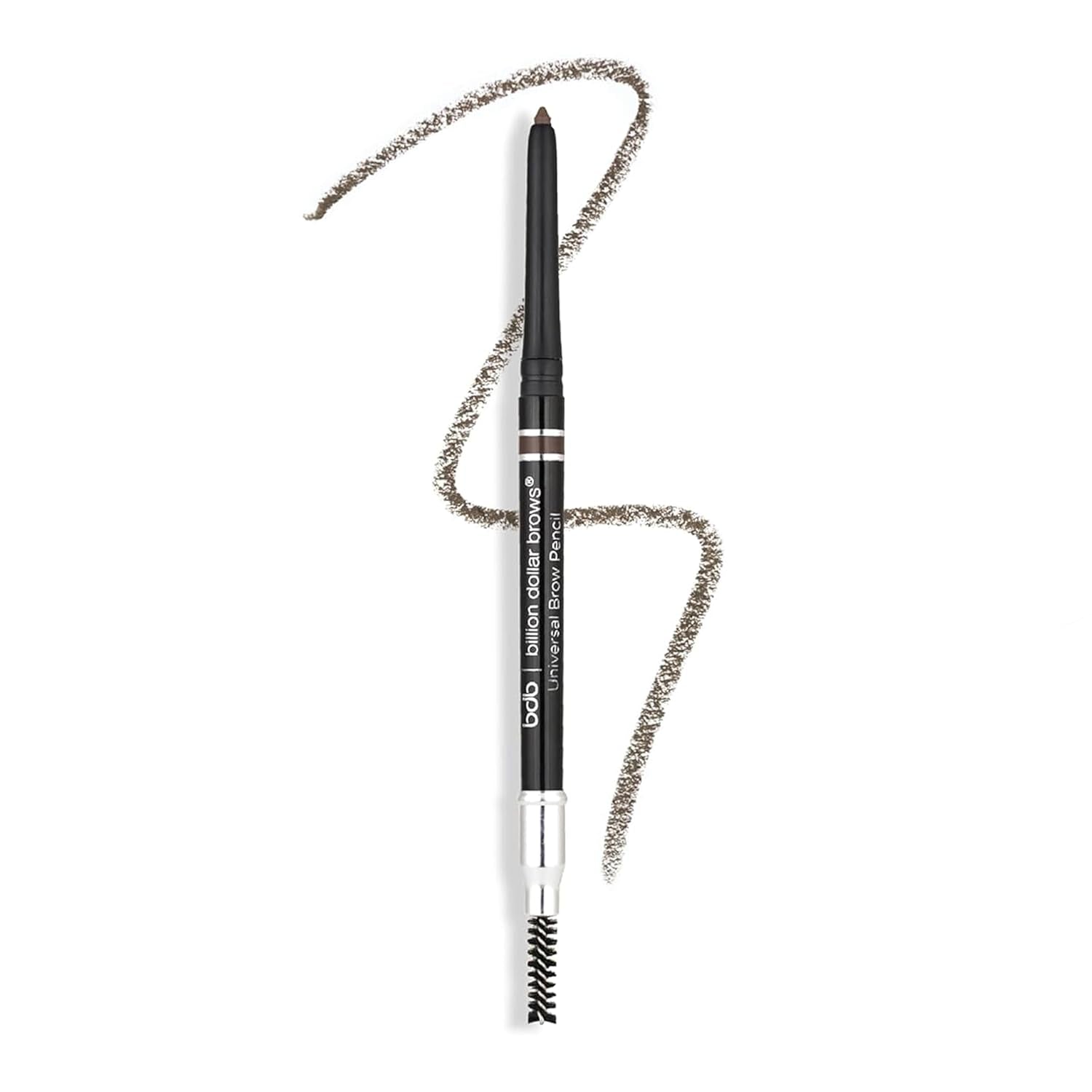 Billion Dollar Brows Universal Eyebrow Pencil – Dual-Ended Design with Precision Tip & Spoolie, Matte Finish, Waterproof, Easy to Use, Vegan & Cruelty-Free for Perfectly Defined Brows