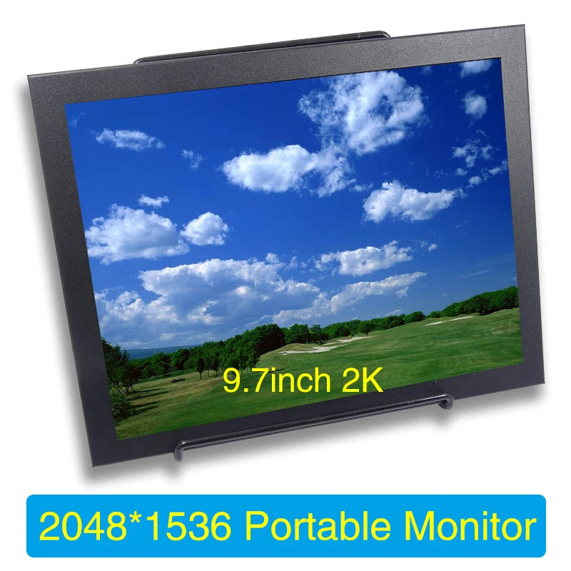 9.7Inch 2K Monitor 2048X1536 Portable Monitor High Definition Display Mini Hdmi-Compatible Camera Respberry Pi IPS LED Screen