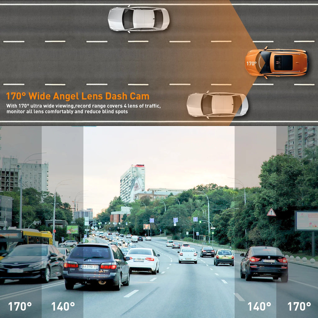 NEXPOW Dash Cam Front and Rear, 1080P Full HD Dash Camera, Dashcam with Night Vision, Car Camera with 3-Inch LCD Display, G-Sensor, Loop Recording, WDR