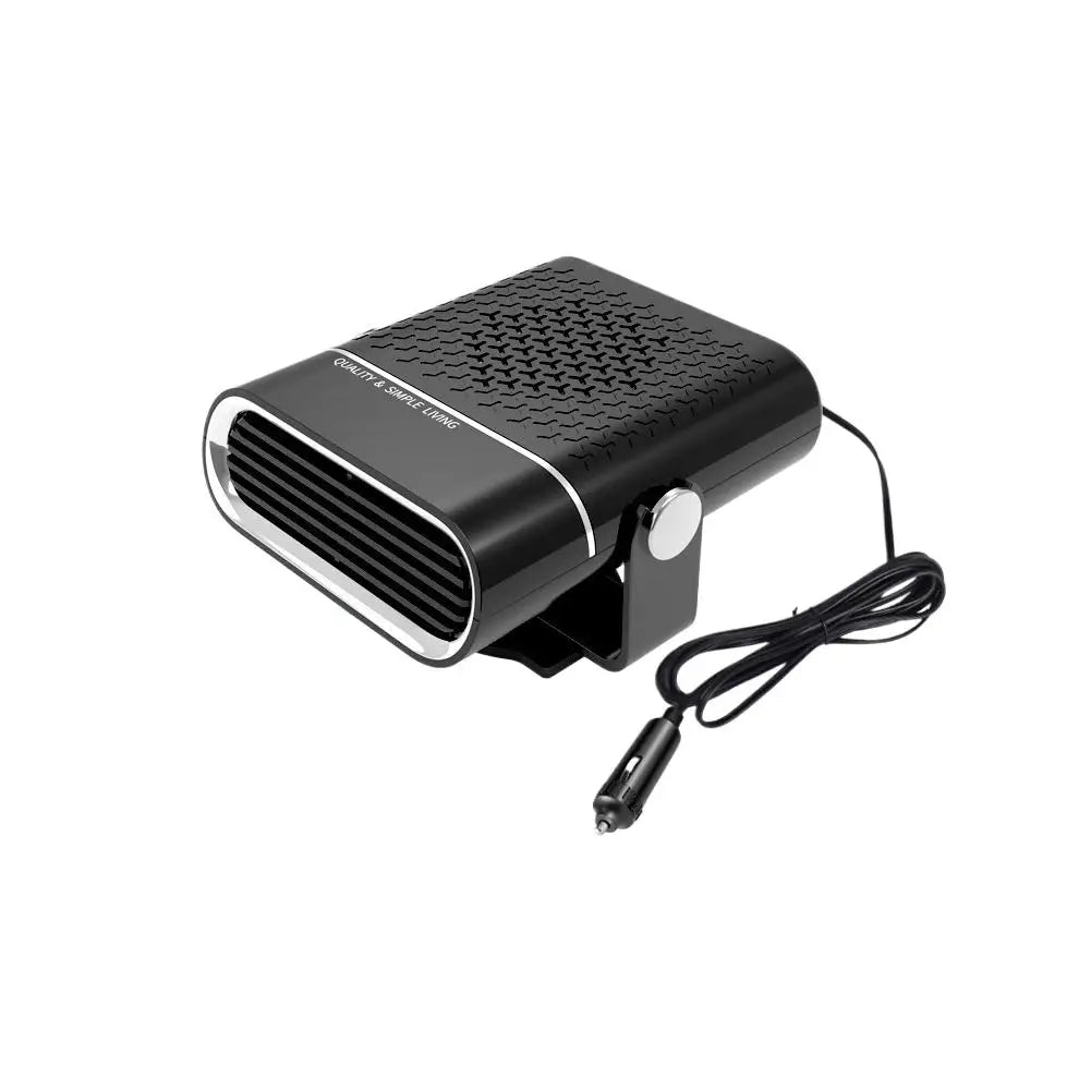 Portable 12V/24V Electric Car Heater and Defroster with Adjustable Fan for Windshield Defogging - Essential Car Accessory