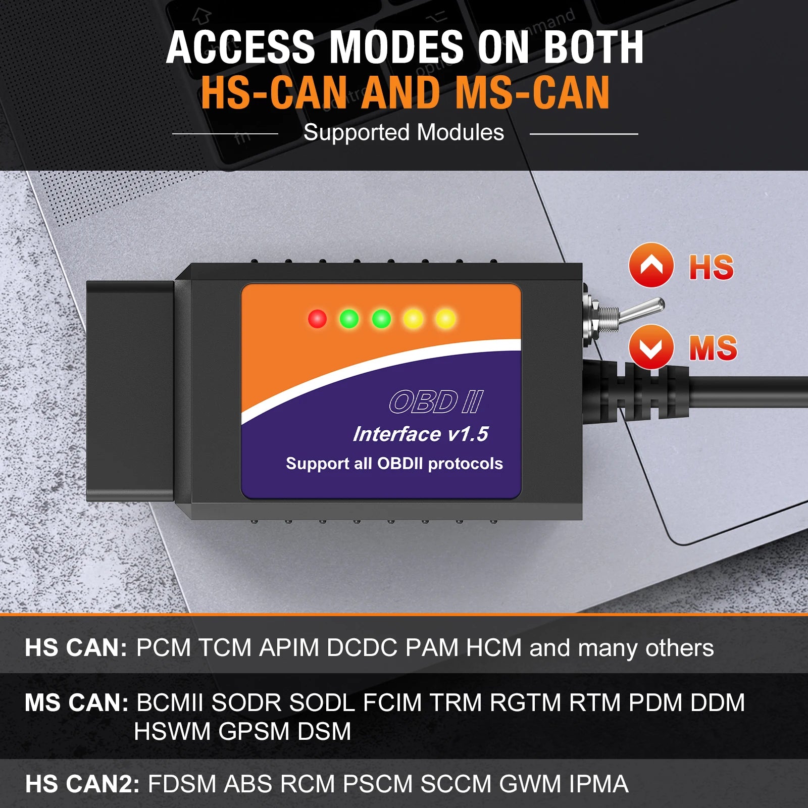Forscan ELM 327 OBD2 Diagnostic Scanner USB V1.5 HS/MS CAN Switch for Ford Vehicles Coding Code Reader Free Shipping