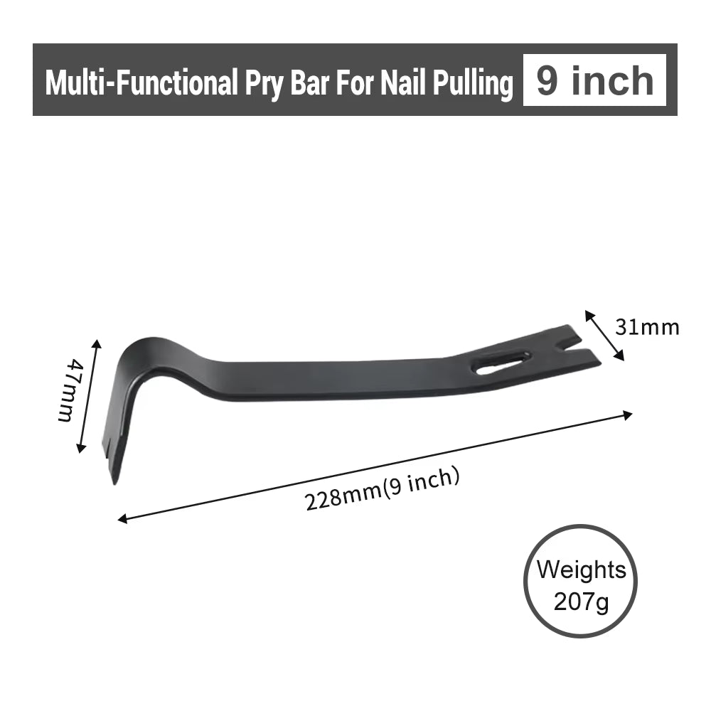 3-In-1 Nail Puller Set: Versatile Pry Bars for Nail Removal, Furniture, Automotive, and Mechanical Disassembly Tasks