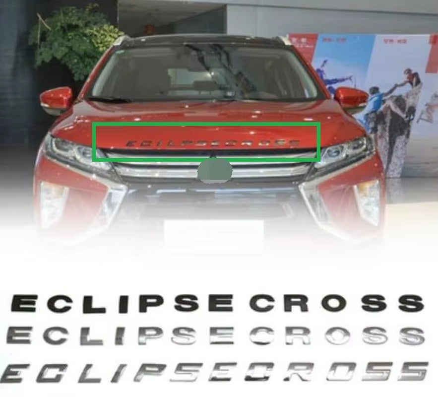 3D Letter Hood Emblem Logo Badge for Eclipse Cross - Premium Car Styling Accessories