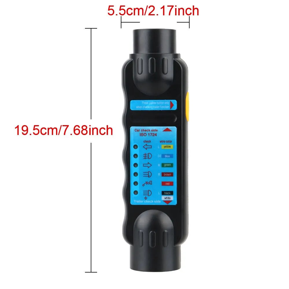 12V 7 Pin Car Towing Light Tester Trailer Plug Socket Diagnostic Tools Caravan Towing Tow Bar Light Wiring Test Accessories