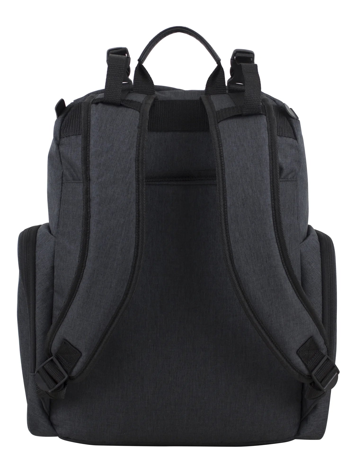 Eastsport Wooster St. Diaper Backpack, Large Capacity, Dark Grey with Changing Pad, Stroller Straps, and Insulated Pockets