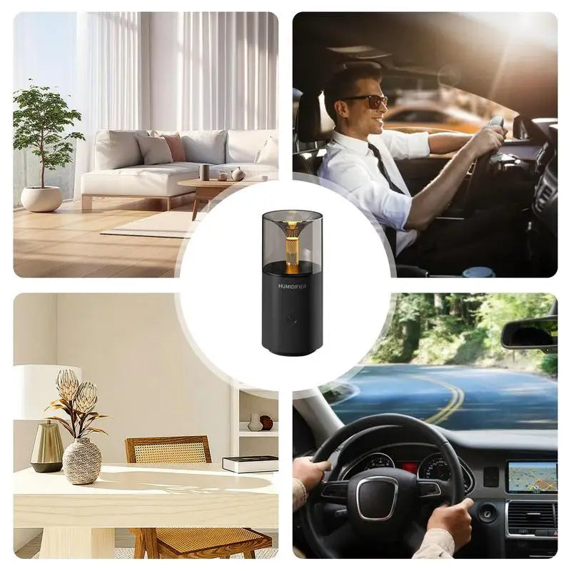 Portable USB Car Aromatherapy Humidifier & Diffuser - Mini Air Humidifier for Office & Car