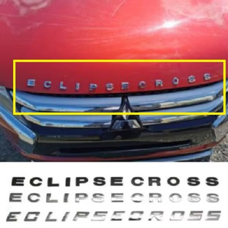 3D Letter Hood Emblem Logo Badge for Eclipse Cross - Premium Car Styling Accessories