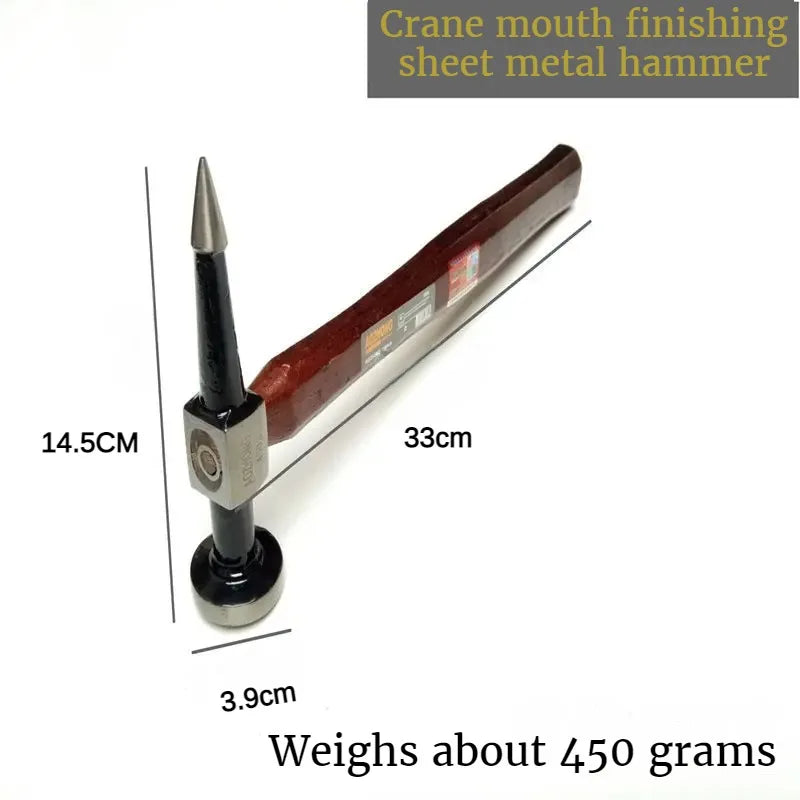 Sheet Metal Hammer Walnut Wood Handle Professional Hammer Multifunctional Automotive Mechanical Workshop Tools Car Repair