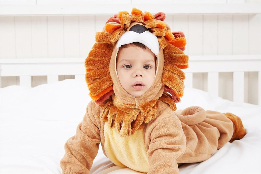Adorable Spooktacular Creations Halloween Lion Costume for Toddlers with Toy Zebra - Perfect for Baby Dress-Up Parties!