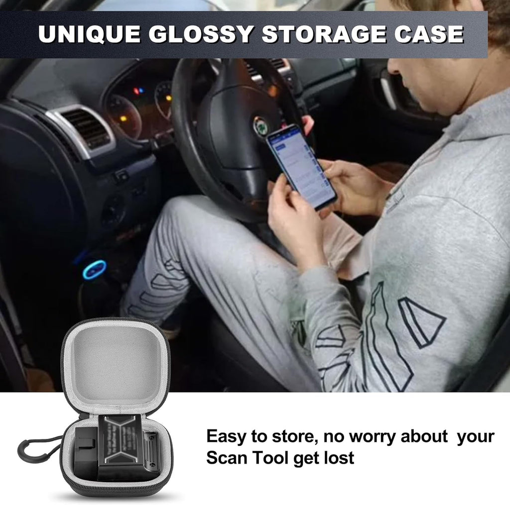 Case for Bluedriver Bluetooth Pro OBDII Car Scan Tool for Iphone & Android, Car Code Reader Carrying Holder for Veepeak Auto Mini Car Scanner OBD2 Monitor, Box Only
