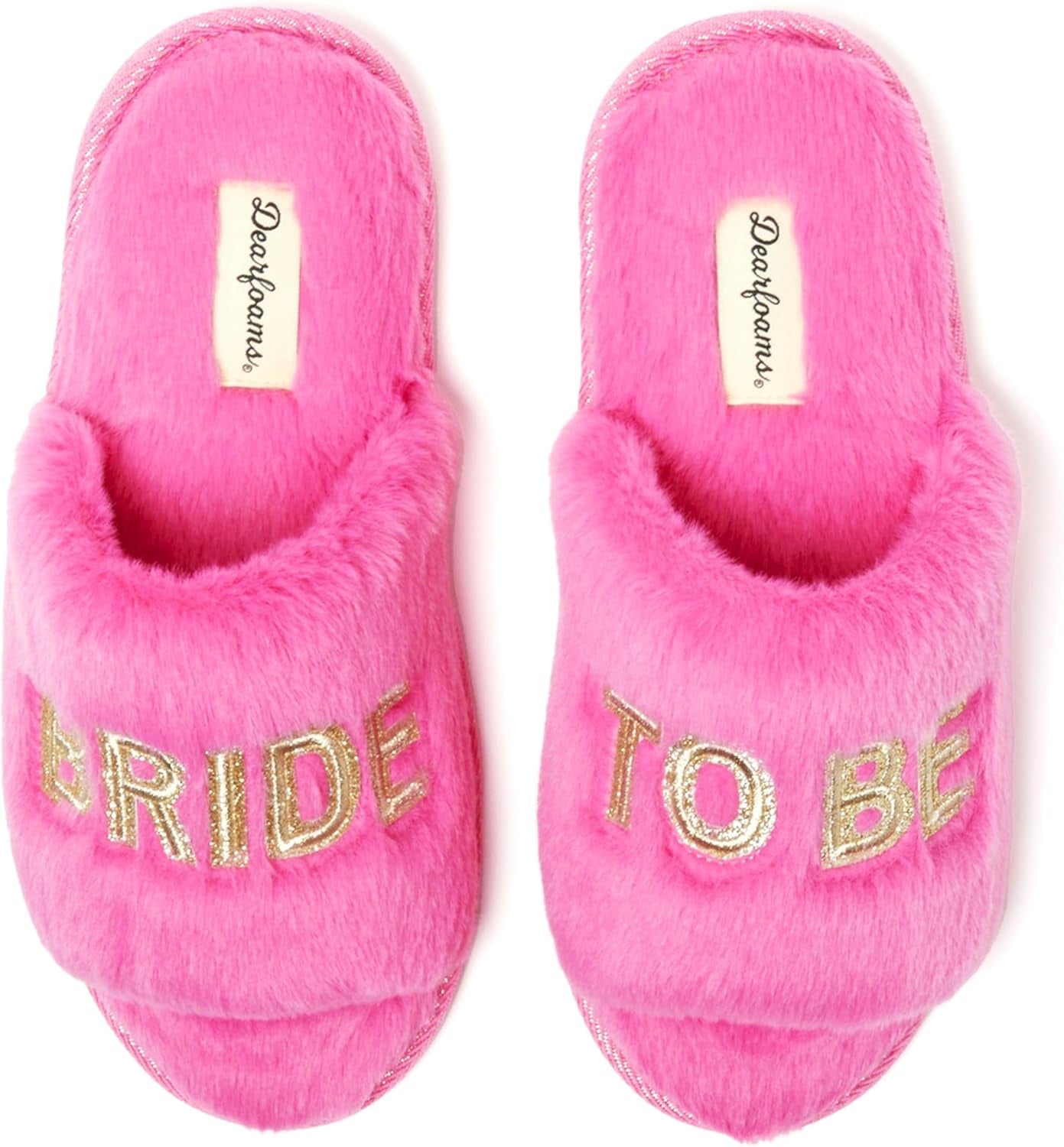Dearfoams Women'S Giftable I Do & I Do Crew Bride Slippers for Weddings and Bachelorette Party