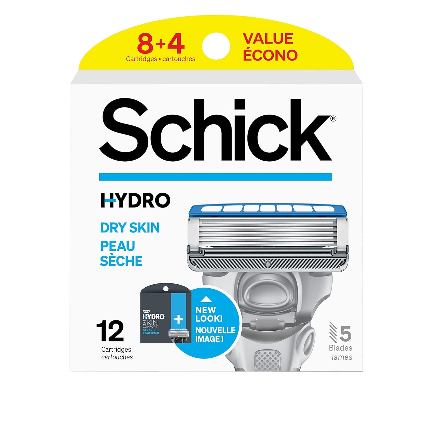 Schick Hydro 5 Sense Hydrate Razor Refills for Men, 8 Count (Pack of 1)
