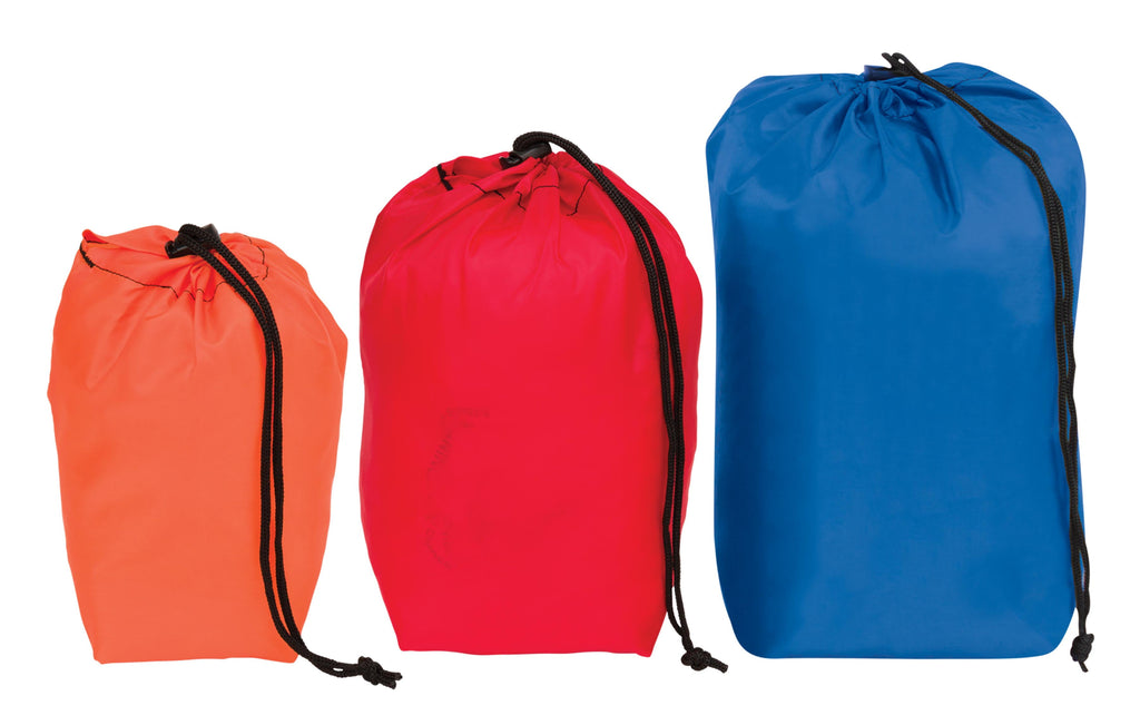 Outdoor Products Ditty Bag 3 Pack Stuff Bag, 16.2 L, Assorted, Unisex, Drawstring Closure, New, Adult