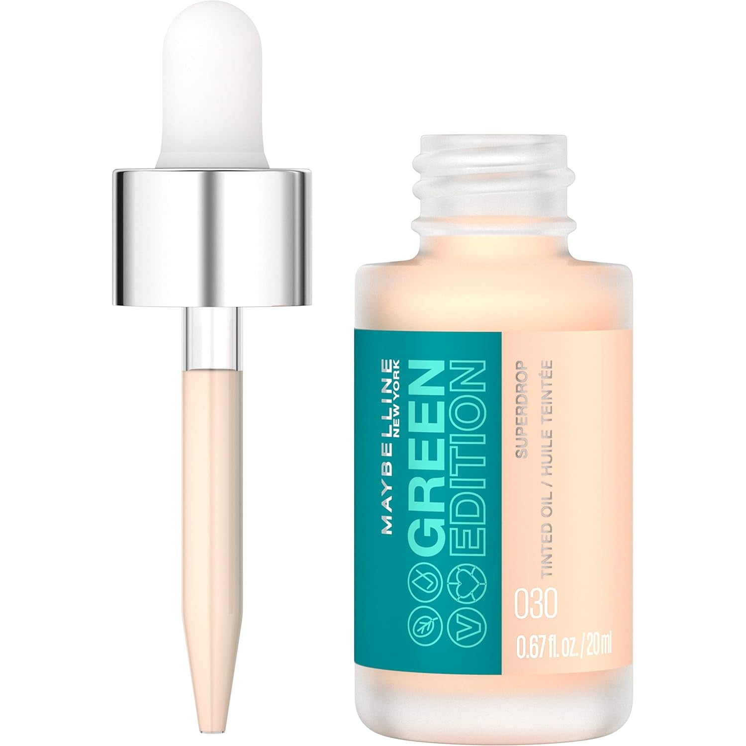 Maybelline Green Edition Superdrop Tinted Oil Foundation - Adjustable Natural Coverage with Jojoba & Marula Oil, 35ml