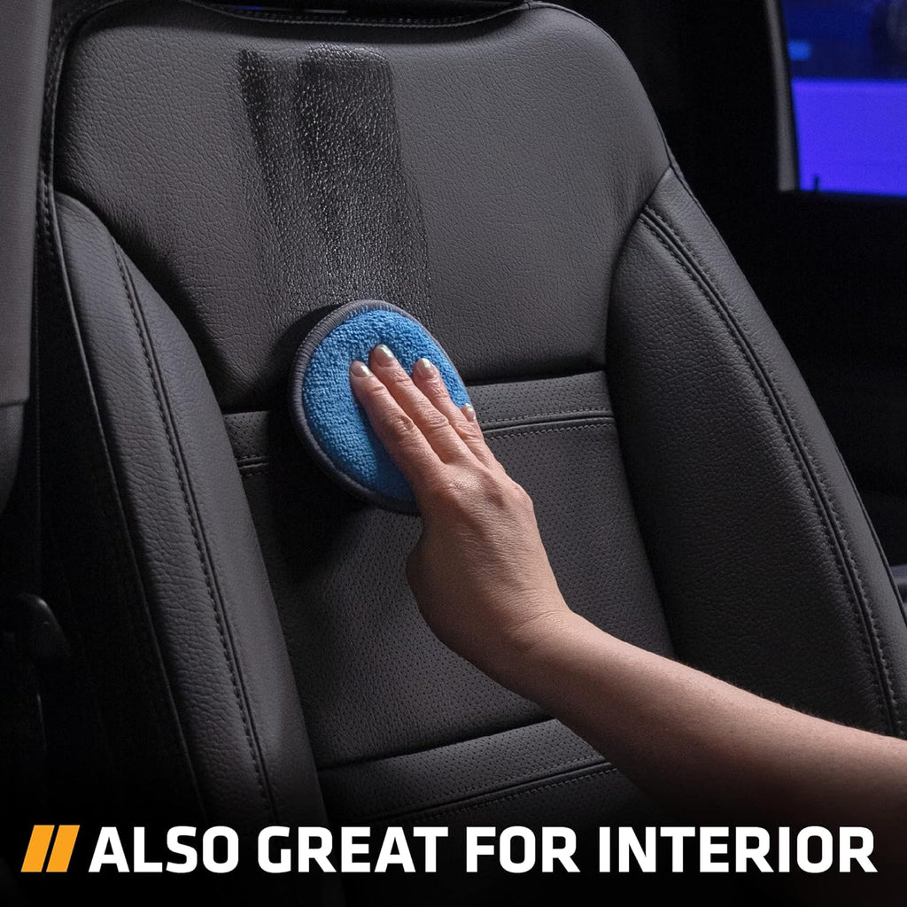 Viking 6-Pack Microfiber Car and Tire Wax Applicator Pads - 5" Blue/Grey Cleaning Pads