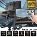 4-Inch Dual Lens Touchscreen Dash Camera for Front and Rear