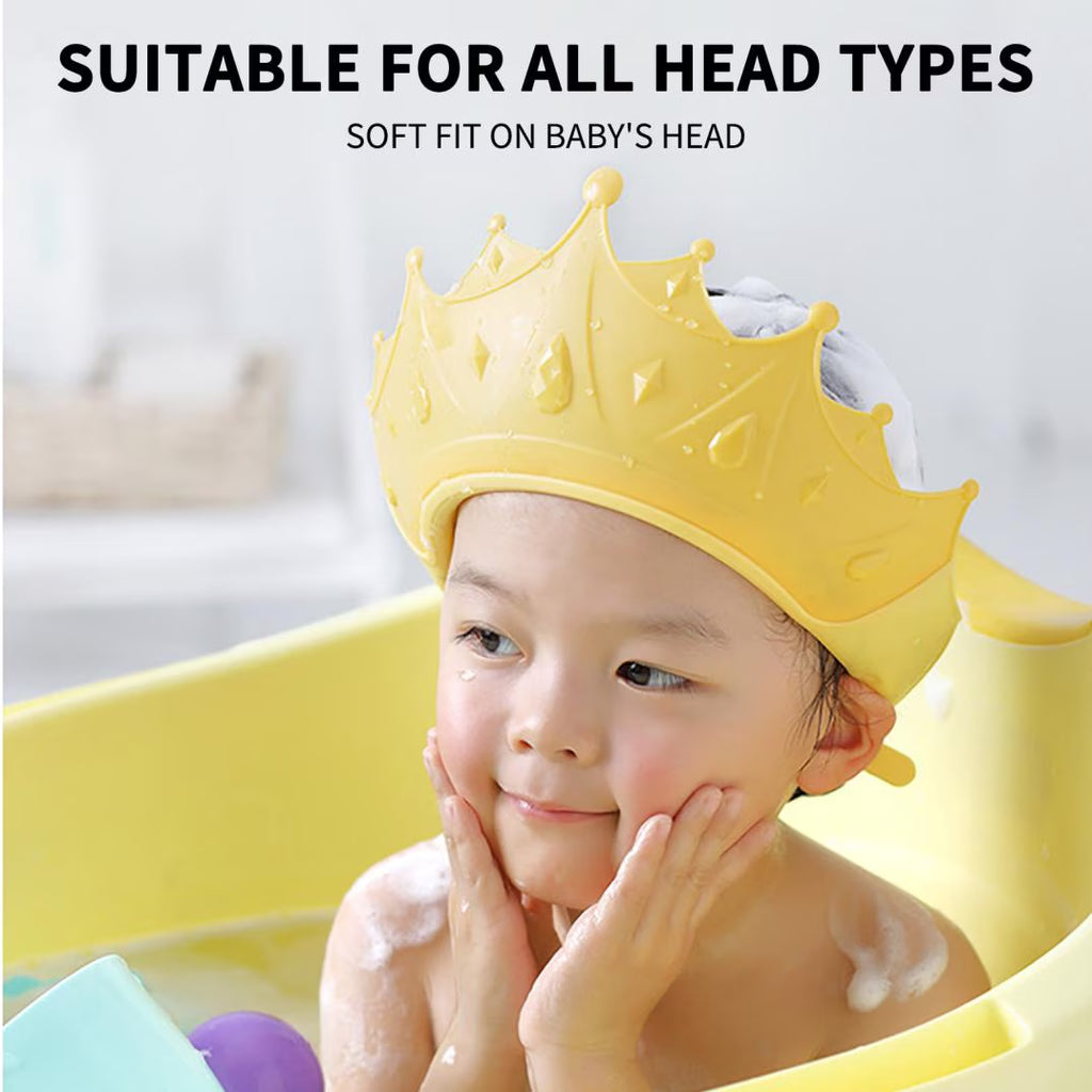 Feledorashia Baby Shower Cap Bathing Cap Soft Adjustable Visor Hat Safe Shampoo Shower Bathing Protection Bath Cap for Toddler, Baby, Kids, Children,Red