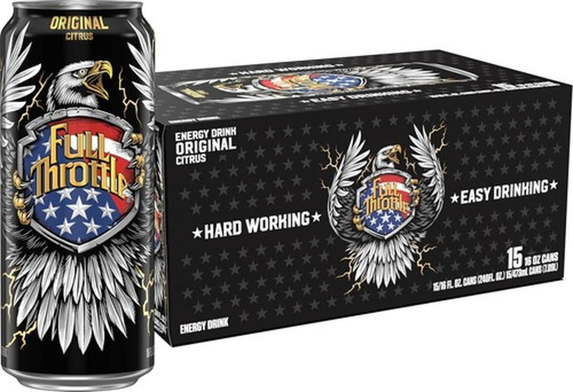 Full Throttle Citrus Energy Drink - 16 Fl Oz (Pack of 15)