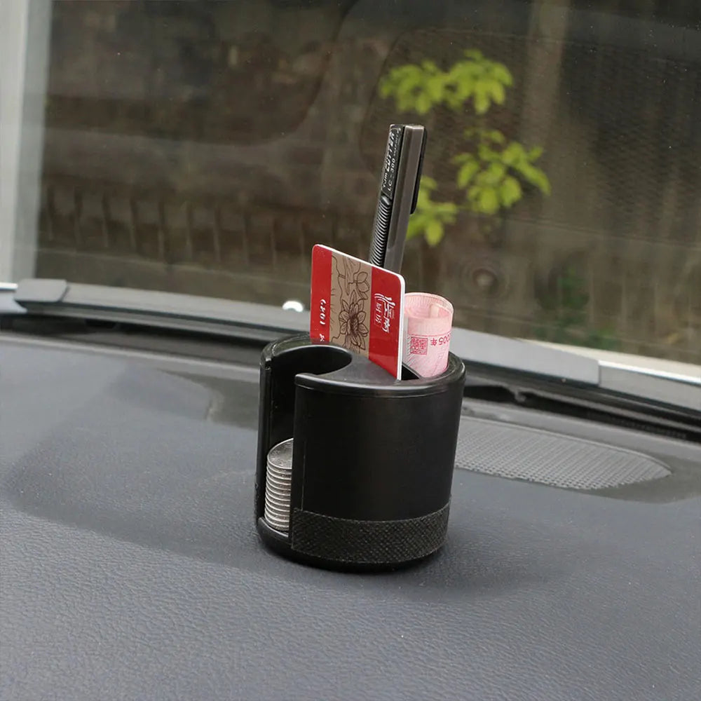 Universal Car Storage Organizer - Plastic Seat Pocket Holder for Coins, Cards, and Accessories