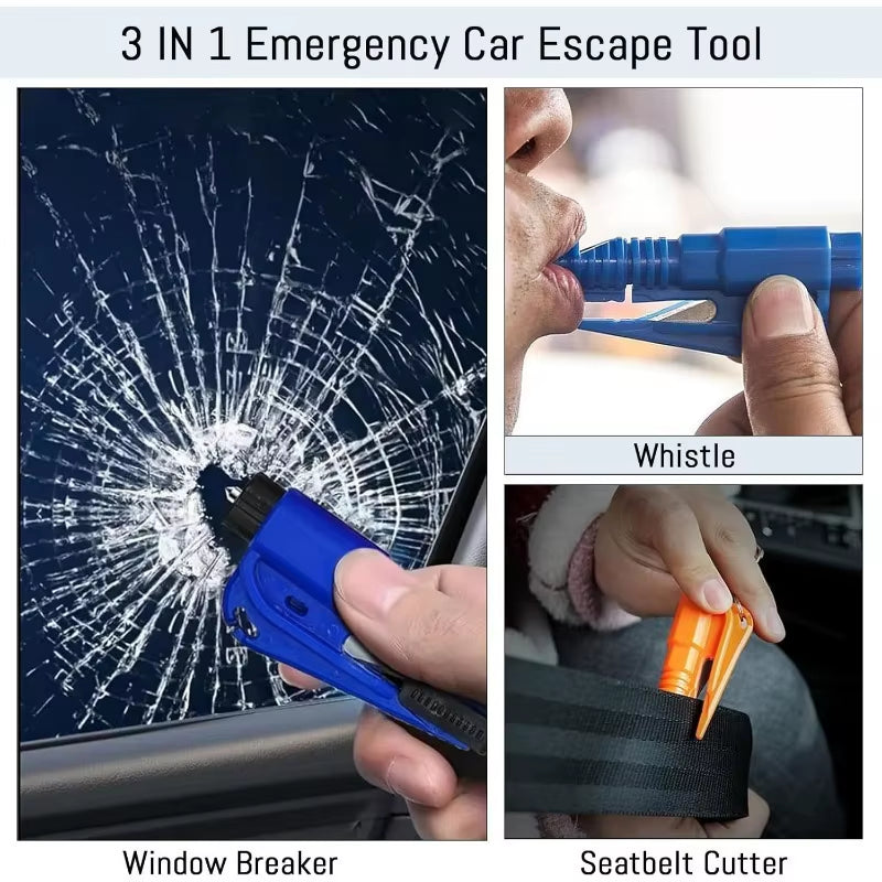 3-in-1 Automotive Safety Hammer and Window Breaker Tool