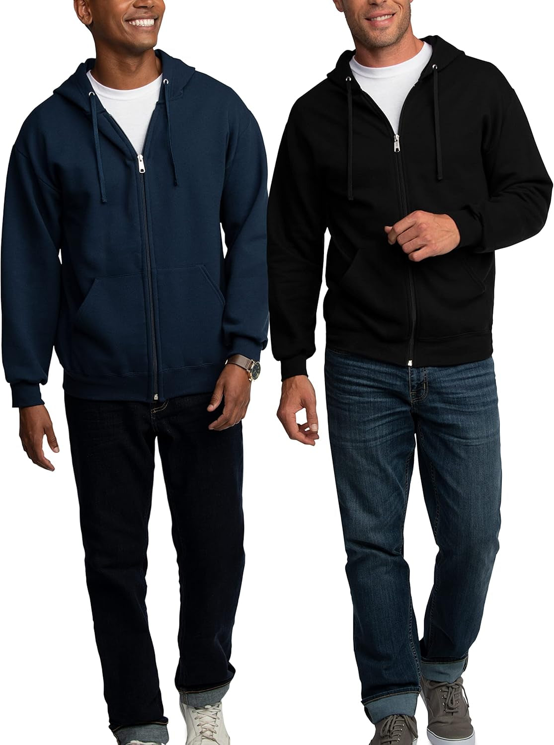 Fruit of the Loom Eversoft Fleece Full Zip Hoodie Sweatshirt