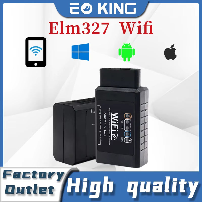 ELM327 WIFI V1.5 Car OBD2 Scanner Check Engine Light Diagnostic Tool Car Fault Detector Suitable for Ios and Android