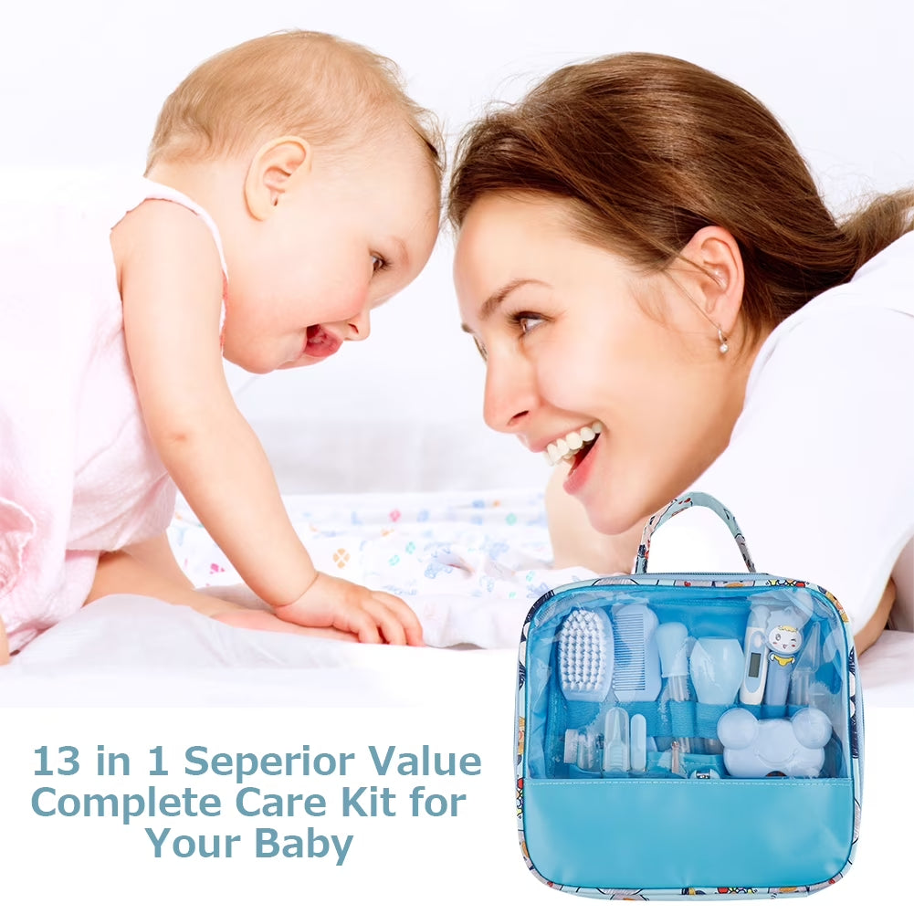 Baby Healthcare Nursery Care Kit Toddler Nail Clippers Medicine Dispenser Infant Comb Brush Baby Registry Gift