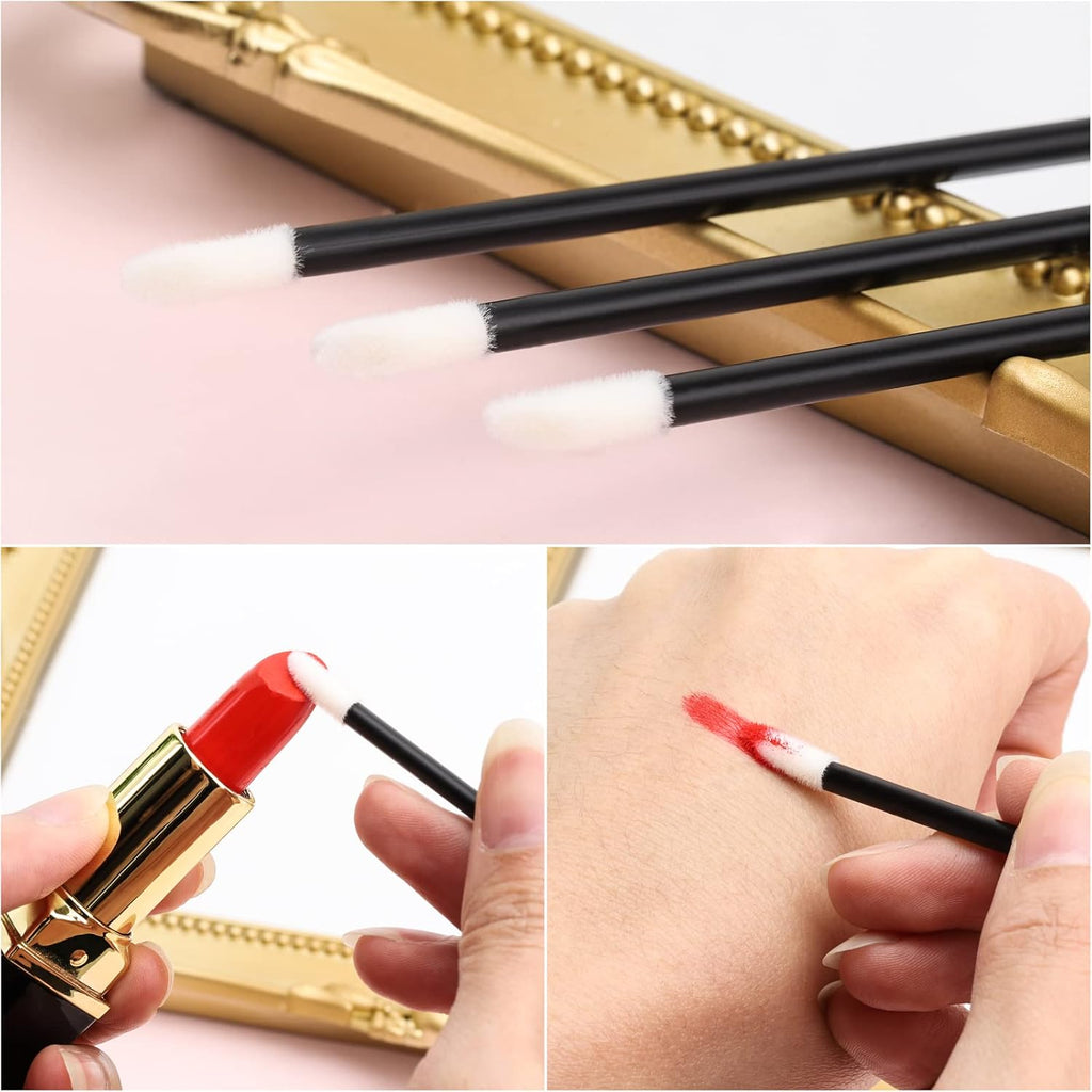 200 Disposable Lip Wands - Lint-Free Lip Brushes for Effortless Lipstick & Gloss Application - 200 Pack Beauty Tool
