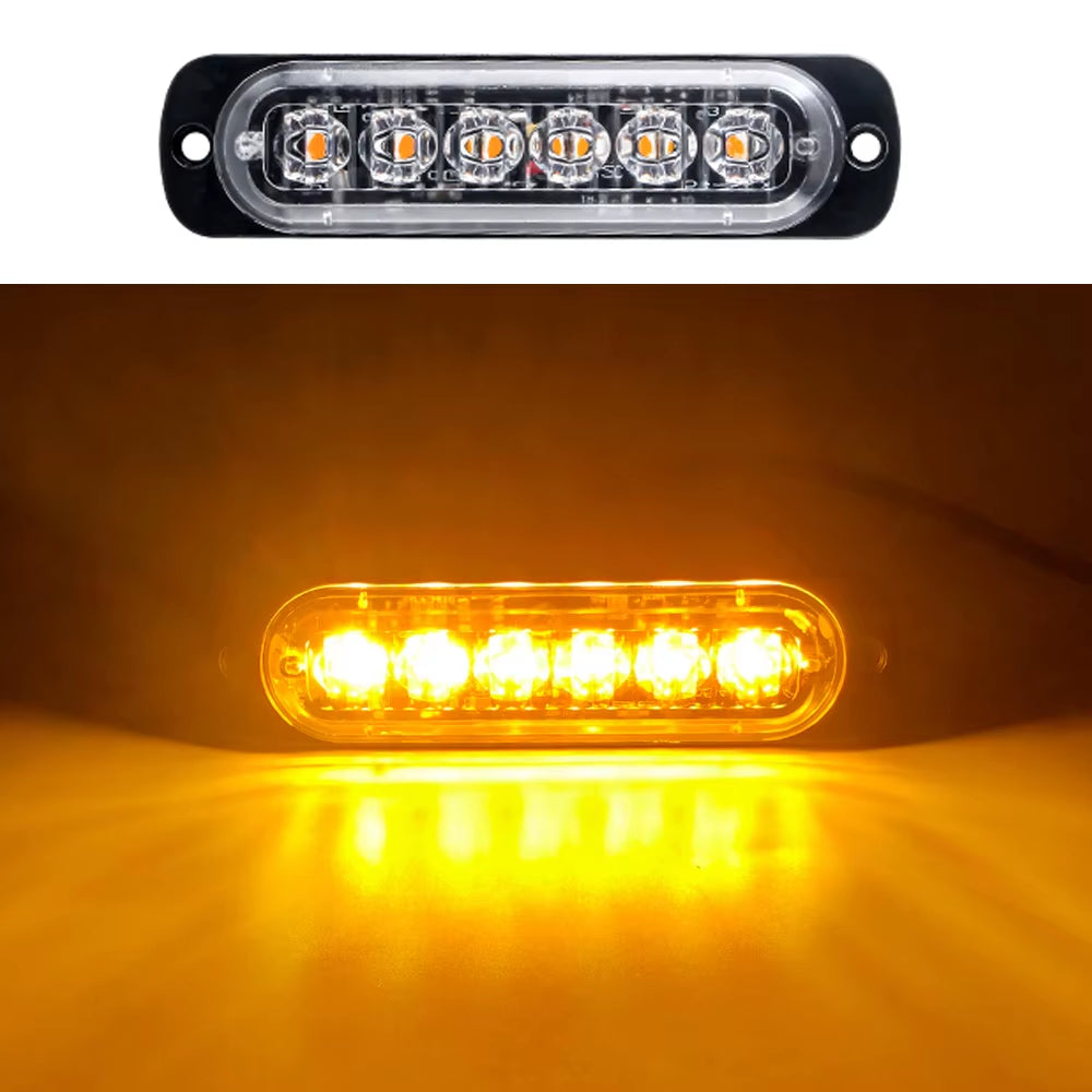 6LED Warning Light LED Trailer Lights Truck Side Indicator Lights Car Grille Malfunction Light Bar SUV Motorcycle Ships Beacon