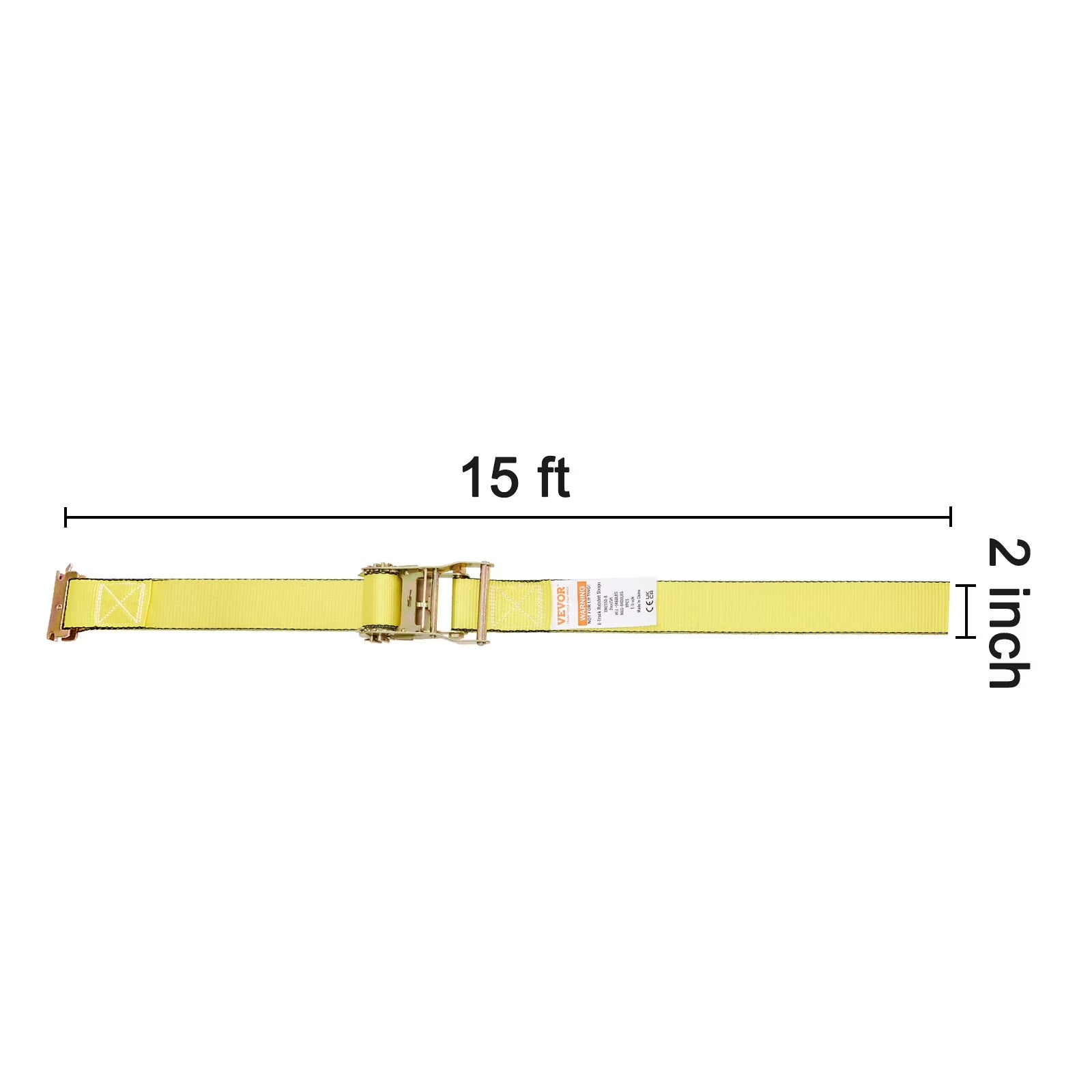 Ratchet Tie down Straps (8PK), 4400 Lb Break Strength, E-Track Endless Ratchet with 8 Premium 2" X 15' Rachet Tie Downs Heavy Duty, for Moving Securing Cargo, Appliances, Lawn Equipment