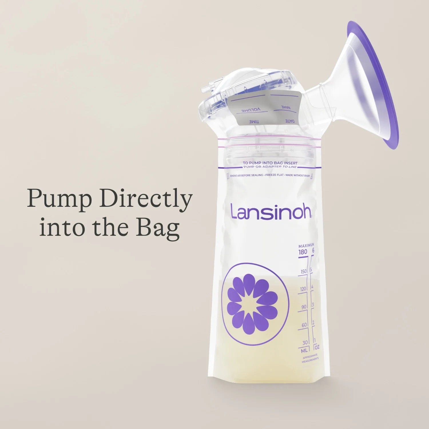 Lansinoh Breastmilk Storage Bags, Fast Freeze and Thaw, 50 Count, Baby Essentials, 6Oz