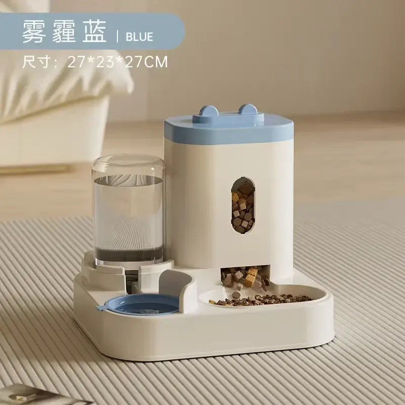 Automatic Pet Feeder and Water Fountain with Large Capacity Food Storage Dispenser for Dogs and Cats