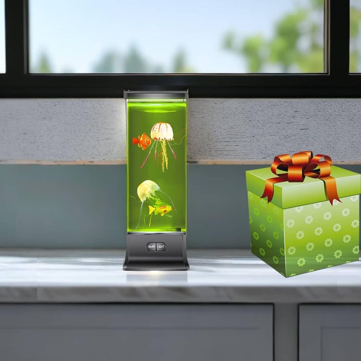 COLORLIFE Bluetooth-Enabled Electric Jellyfish Lava Lamp with Music Feature