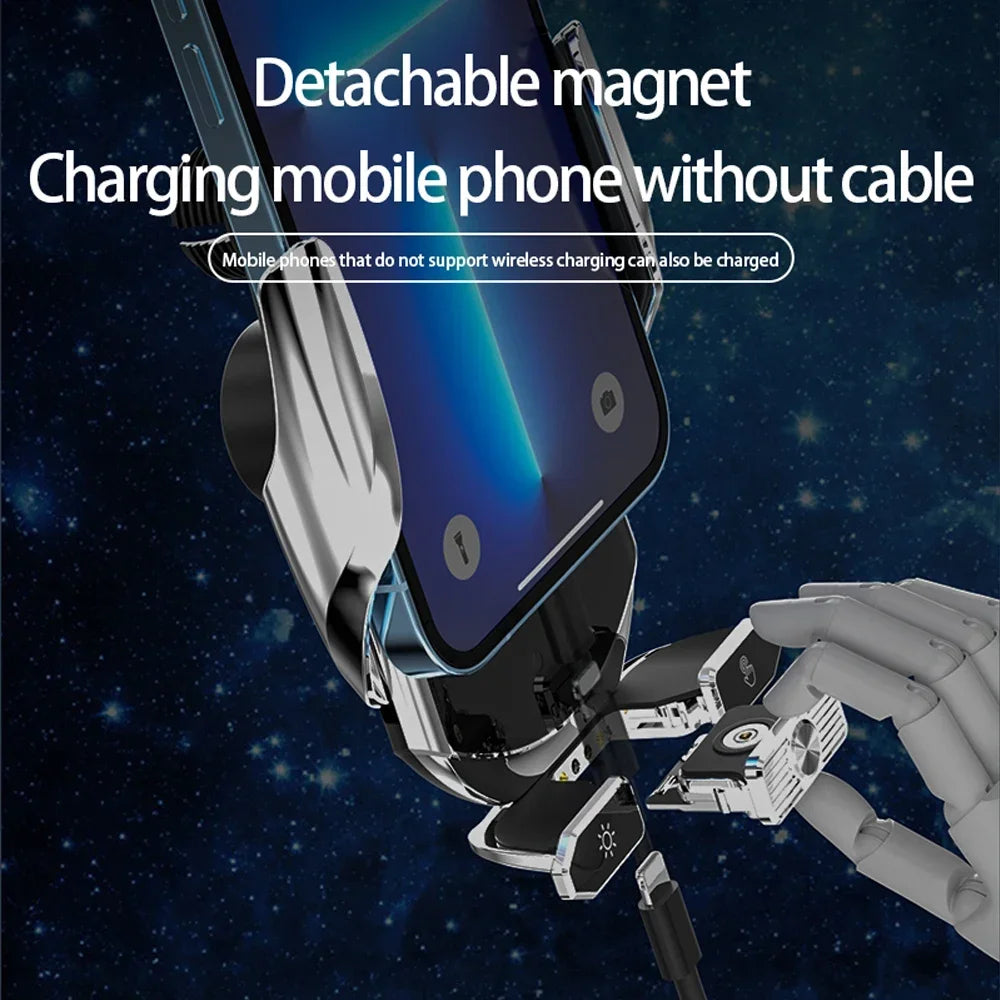150W Car Phone Holder Wireless Charger for Iphone 12 13/14/15 16 Pro Max Windshield Dashboard Air Vent Mount with Fast Charging