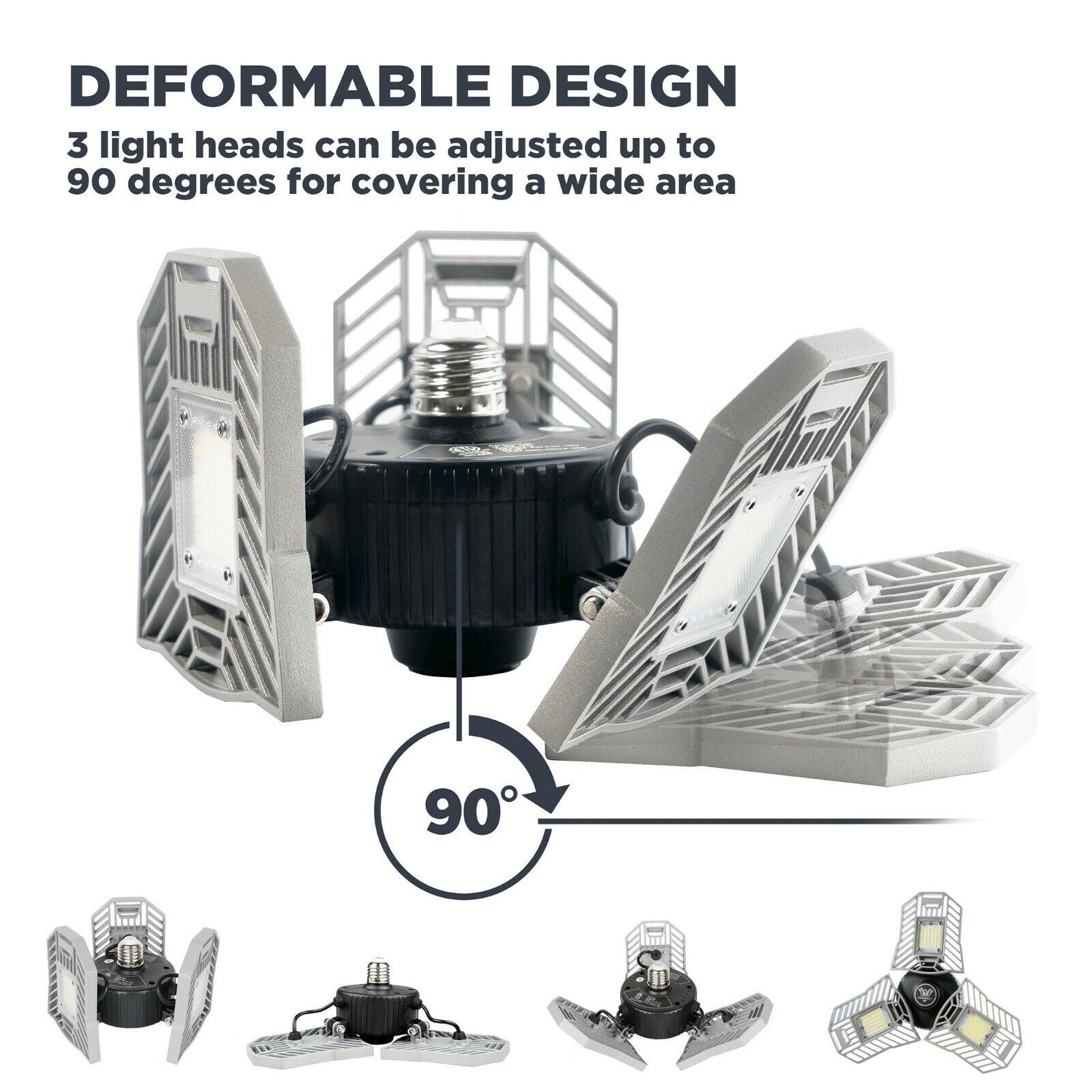 LED Adjustable Garage Lighting Solution