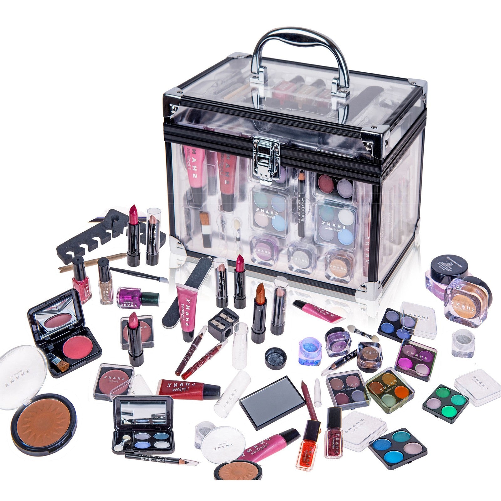SHANY Comprehensive Makeup Trunk Set (Includes Eye Shadow Palette and Blush)