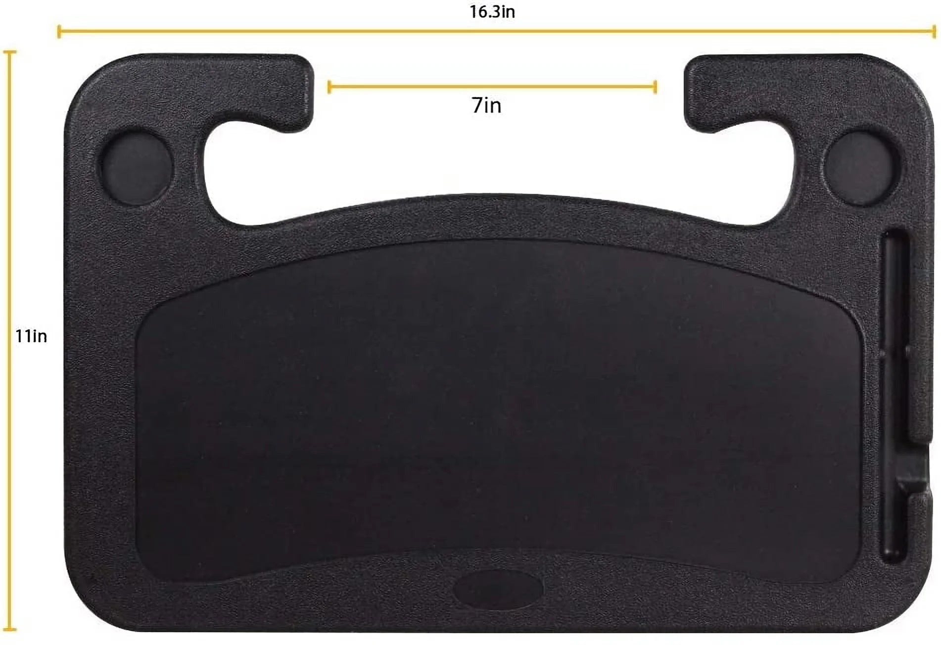 MINI-FACTORY Food Tray for Car Steering Wheel Eating Tray Desk Table for Food Drink Notebook Laptop - Black