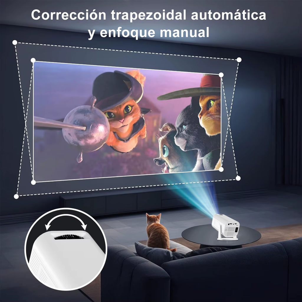 Salange P330 Mini Projetor Android 14 300 ANSI 4K 8K 1080P Wifi6 BT5.3 Home Cinema Portable Projector