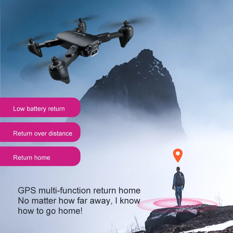 F6 GPS 4K HD Camera Drone with Follow Me Mode, Optical Flow Technology, and Foldable Design - Professional Quadcopter