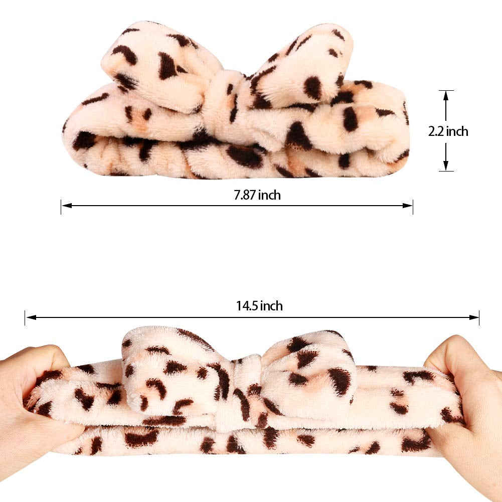 Luxurious 8 Pack Spa Headbands for Women - Soft Bow Skincare & Makeup Accessories, Perfect for Face Washing, Salon Use, Spa Parties, and Ideal Christmas Gifts for Teen Girls