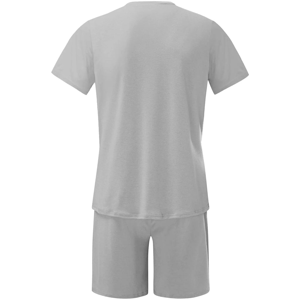 Conjunto De Camiseta Y Shorts De Manga Corta Para Hombre, Ropa Deportiva Casual Con Cuello Redondo Y Músculos, Conjunto Deportivo De 2 Piezas, Atuendos De Verano