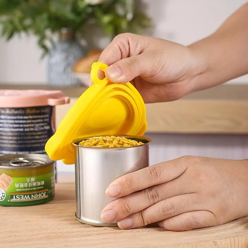 Pet Can Food Feeder Spoon with Cover - 1 Count, Ideal for Dogs and Cats, Essential Pet Feeding Accessory