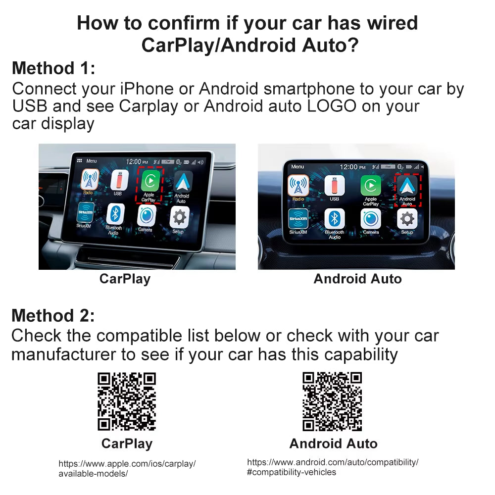 Wired to Wireless Carplay/Android Auto Adapter, 5Ghz Wifi5,Usb/Type-C Plug and Play, for 99% Original Wired Carplay/Auto Cars