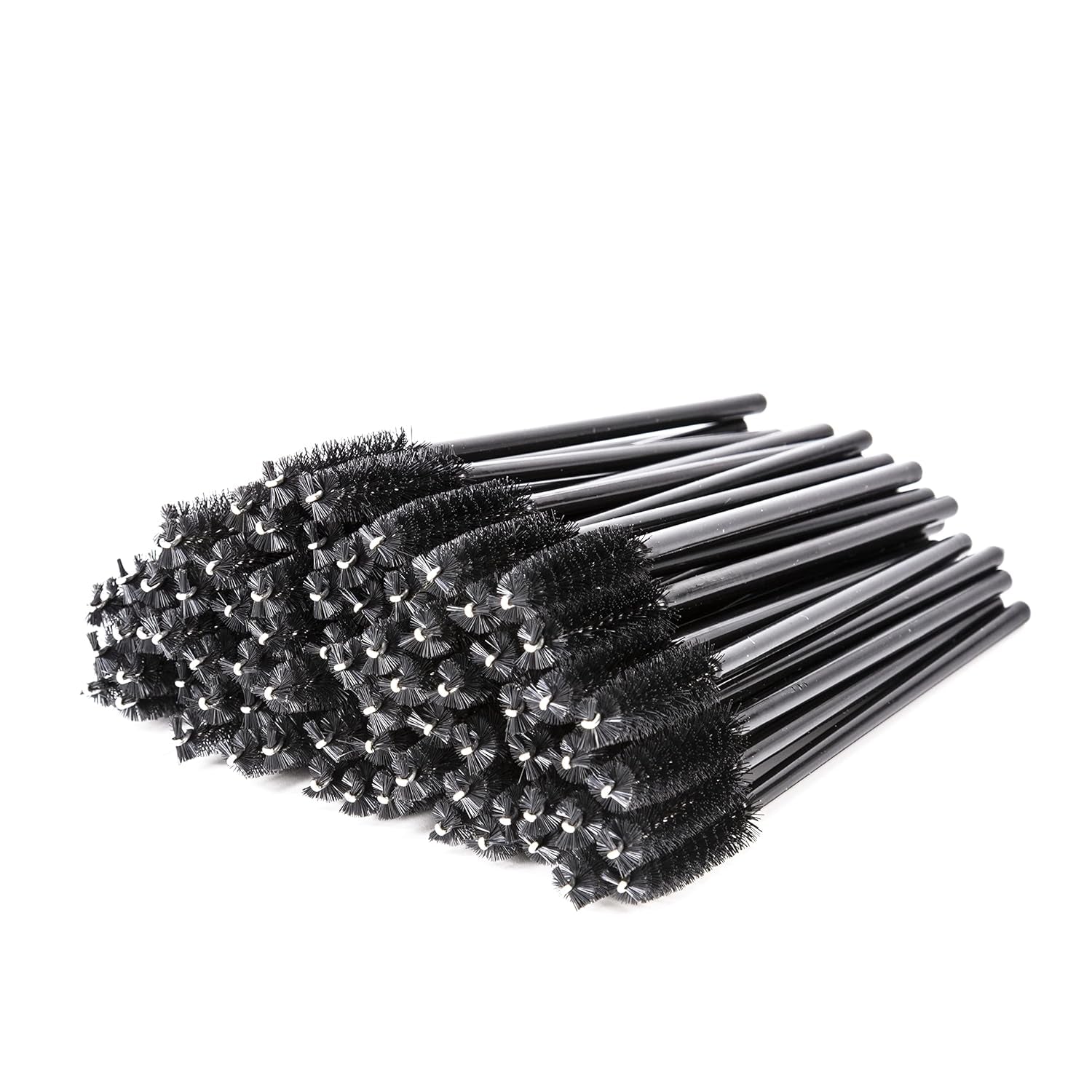 I-Laesh 100 Pcs Crystal Blue Eyelash Brush Set - Sparkling Mascara Wands & Professional Eyebrow Spoolies for Flawless Makeup Application